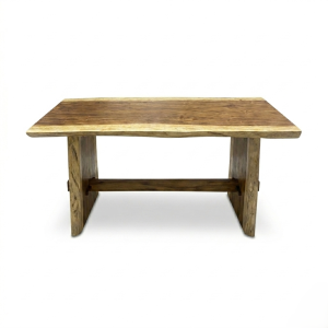 Meja Slab (Kaki Kayu)